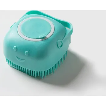 Kosmetika pro psa OEM Silikonový kartáč na mytí psů a koček s dávkovačem