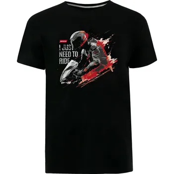 Pánské tričko Tričko MotoZem I just need to ride černé 2XL