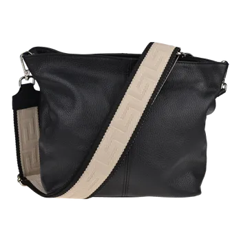 Kabelka NovaKabelka.cz Kožená italská crossbody kabelka Prisca Nera s přídavným popruhem IV