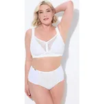 Ulla Popken, Plus size Podprsenka minimizer, prostorné košíčky, bez kostic, košíčky C-E pro plnoštíhlé nadměrná velikost, 830098200-1086, bílý, 115C, Nadměrné velikosti, Plus size oblečení, Oblečení pro boubelky, Oblečení pro baculky, Oblečení pro plnoští
