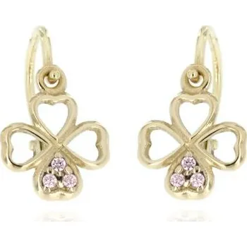 Náušnice Zlatnictví U Kostela Dětské zlaté náušnice čtyřlístky 239001778R 1027004903