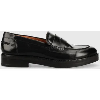 Dámské mokasíny Kožené mokasíny Jonak MIRNA CUIR dámské, černá barva, na plochém podpatku, 6000575 99X, EUR 36