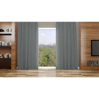 Orbytex Dekorační závěs hotový Rongo - tmavě šedý Rozměry: Š/V 145x180 (1ks), Vršek závěsu: ŘASÍCÍ STUHA