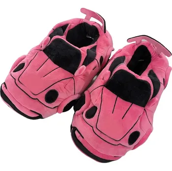 Dámské pantofle OEM Plyšové papuče ve tvaru auta BARVA / MODEL: ZÁVODNÍ AUTO - RŮŽOVÉ