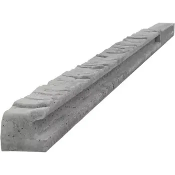 Ztracené bednění Betonový sloupek koncový na 1,0 m plot (150 cm) vzorovaný - Grafit