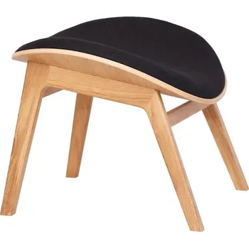 Taburet Take Me Home Černá čalouněná podnožka Harmonia