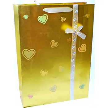 Dárková taška Dárková taška na Valentýna srdíčka stuha V-198