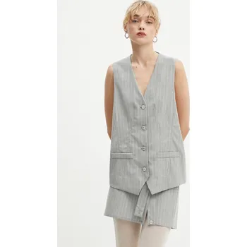 Dámská vesta Vesta s příměsí vlny Moschino Jeans 1001.8725 šedá 90X, vel. 40