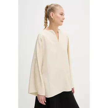 Dámská halenka Halenka By Malene Birger Q71875020Z béžová 01X, vel. 34