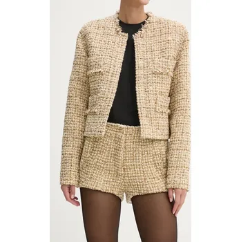 Pánské kraťasy Vlněné šortky IRO zlatá barva, vzorované, medium waist, WM30CAROLINE 10Y, vel. 34