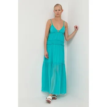 Dámské šaty Šaty Patrizia Pepe tyrkysová barva, maxi 2A2515.A061 66X, vel. 36