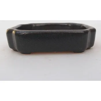 Květináč Keramická bonsai miska 10 x 8 x 2 cm černá