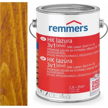 barva a nátěr na dřevo Remmers HK-LASUR [PLUS] 2,5L 5444 Dub rustikální - Eiche rustikal + dárek k objednávce nad 1000Kč