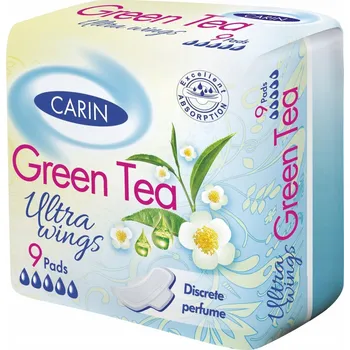CARIN Vložky ULTRA WINGS ZELENÝ ČAJ, 9 ks