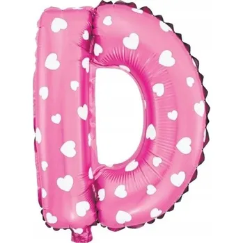 Balónek Fóliový balónek písmeno D RŮŽOVÝ 80 cm na narozeniny