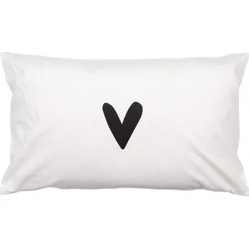 Povlak na polštářek Bílý povlak na polštář se srdíčky Lovely Day - 30*50 cm