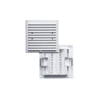 Větrací mřížka VENTILAČNÍ MŘÍŽKA S ŽALUZIÍ A SÍŤKOU 175x175MM HNĚDÁ