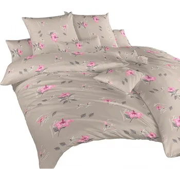 Povlečení Povlečení flanel Ibišek opál 240x200, 2x70x90 cm