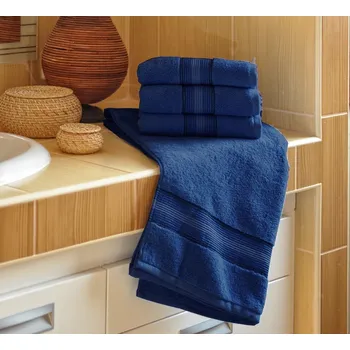 Ručník Polášek Holešov Dita tmavě modrá 100% bavlna Modrá Ručník 50x100