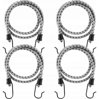 autokoberec Transportní lanko 8 mm s háčky, gumové upevnění - expander - 80 cm - 4 ks