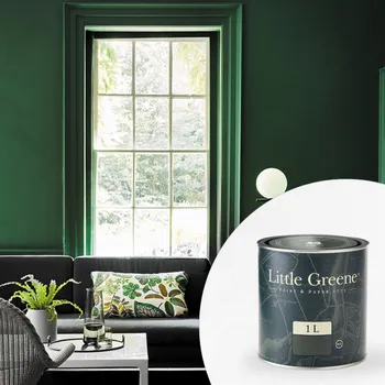 Barva na vlasy Little Greene Barva na okna - Vnitřní - Polomatná - 1L - Intelligent Satin Vyberte odstín:: Cape Red (279)