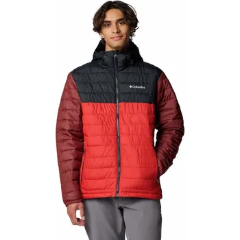 Pánská bunda Columbia Powder Lite II Hooded Jacket M 2086944698 - sail red/black spice M
