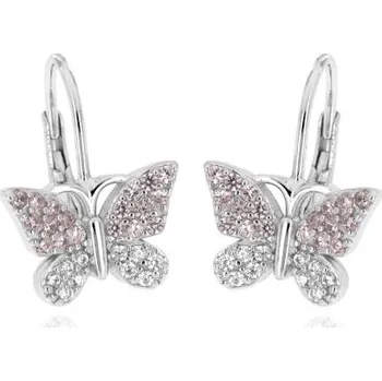 Náušnice Zlatnictví U Kostela Dámské náušnice růžový motýlek br 1027029175