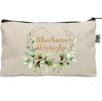 Kosmetická taška Kosmetická taštička béžová dárek MILOVANÁ VNUČKA Den dětí KO_229