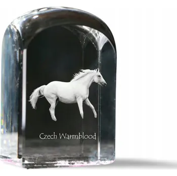 Obraz Český teplokrevník - 3D fotografie v křišťálu, suvenýr, těžítko
