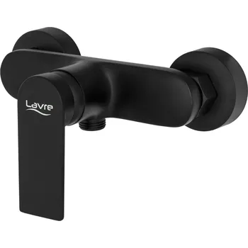 Vodovodní baterie Gamma Rossa, nástěnná sprchová baterie, černá matná, GMA-BRAN-BK