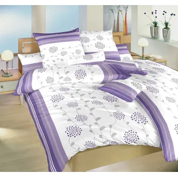 Povlečení Povlečení krep Liána fialová 140x200, 70x90 cm