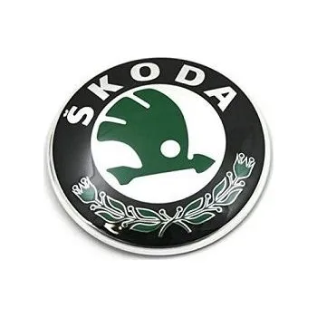 Znak automobilu Znak ŠKODA 80mm černá zelená 1U0853621C MEL 1U0853621 1U0853621C