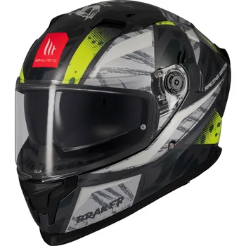 Helma na motorku MT Helmets Integrální helma na motorku MT Braker SV Fury šedo-fluo žlutá XL