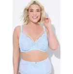 Ulla Popken, Plus size Podprsenka s kosticemi, odnímatelné ozdobné stuhy, měkké košíčky, B-F pro plnoštíhlé nadměrná velikost, 837940710-1136, modrý, 105G, Nadměrné velikosti, Plus size oblečení, Oblečení pro boubelky, Oblečení pro baculky, Oblečení pro p