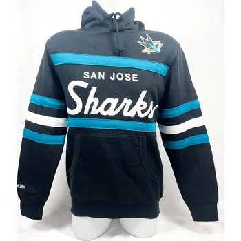 Pánská mikina Mitchell & Ness Pánská mikina San Jose Sharks NHL Head Coach Hoodie Velikost: XL