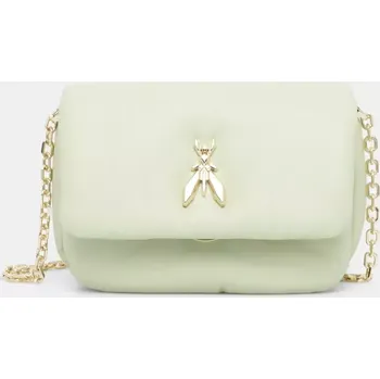 Kožená kabelka Patrizia Pepe zelená barva, 8B0219 L113 8B0219.L113 07A, vel. ONE SIZE