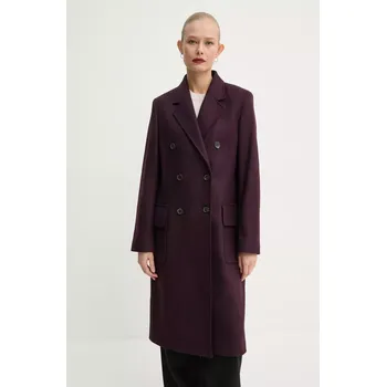 Dámský kabát Vlněný kabát PS Paul Smith W2R.240C.N21059 fialová 49X, vel. 34