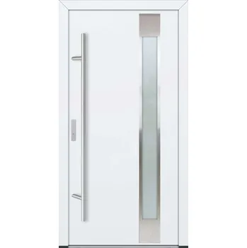 Vchodové dveře Hahn-Türke Vchodové dveře DS82-M04 grafitově šedé sklo Barva: Bílá, Směr otevírání: Pravé, Dovnitř, Celkové rozměry: 1000x2000mm