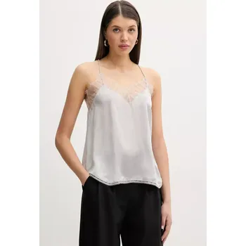 Hedvábný top IRO šedá barva WP16BERWYN 09X, vel. 34