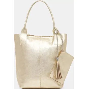 Kabelka Kožená kabelka Answear.LAB zlatá barva 100400.hms 10Y, vel. ONE SIZE