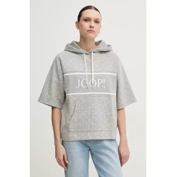 Dámská mikina Mikina Joop! dámská, šedá barva, s kapucí, vzorovaná, 30046217 90M, vel. 38