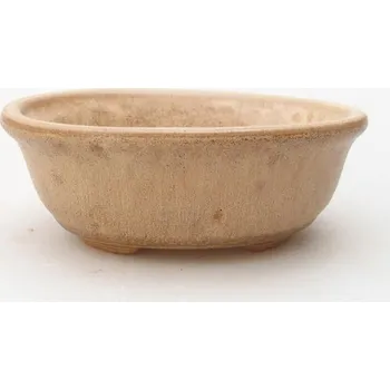 Květináč Keramická bonsai miska 11 x 9 x 4 cm béžová