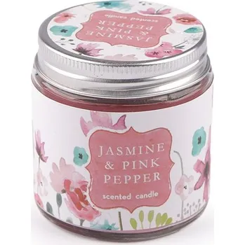 Svíčka Vonná svíčka ve skle 70 g - 1 (Jasmine & pepper) růžová