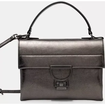 Kabelka Kožená kabelka Coccinelle šedá barva, E1 S3H 19 03 01 E1.S3H.19.03.01 90X, vel. ONE SIZE