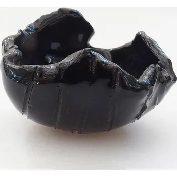 Květináč Keramická Skořápka 7 x 7 x 5 cm modročerná