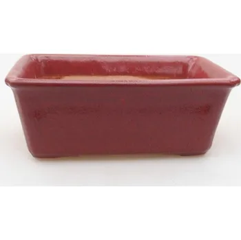 Květináč Keramická bonsai miska 11 x 7,5 x 4 cm bordó