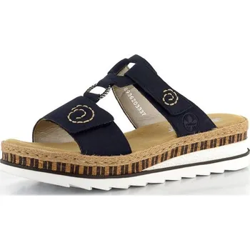 Dámské pantofle Rieker modré pantofle na klínku V79N2-14 - 40 | P691604