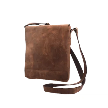 Pánská aktovka Dámská/Pánská Kožená ručně šitá kabelka KUBÁT Helimann velká celá klopa | 564335