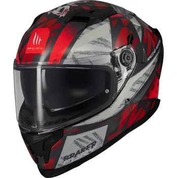 Helma na motorku MT Helmets Integrální helma na motorku MT Braker SV Fury černo-šedo-červená XL