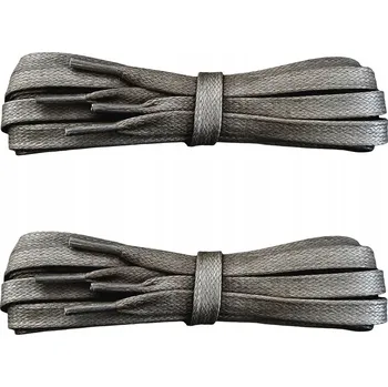 Vrták Voskované PLOCHÉ Šedé tkaničky do bot 180 cm ŠIROKÉ 5 mm G14-05